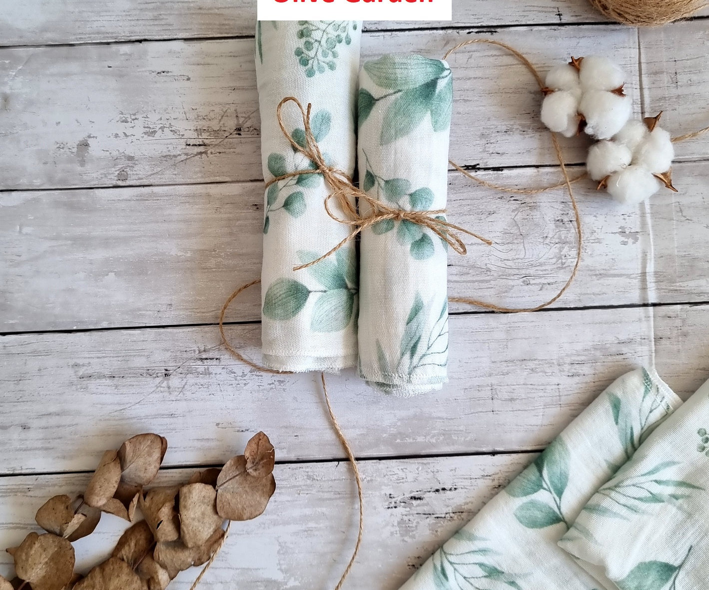 Muslin Burp Cloths- Set of 2